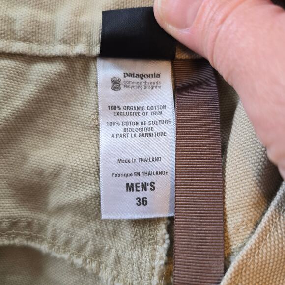 Patagonia M's Builder's Pants Men's 36 Retro Khaki Carpenter Work Wear Utility - Picture 5 of 11